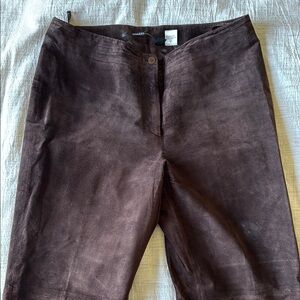 Isda and Co Brown Suede Pants sz 10